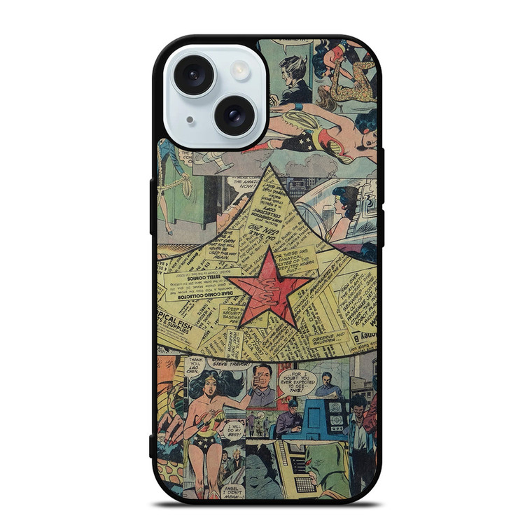 WONDER WOMAN COLLAGE iPhone 15 Case Cover
