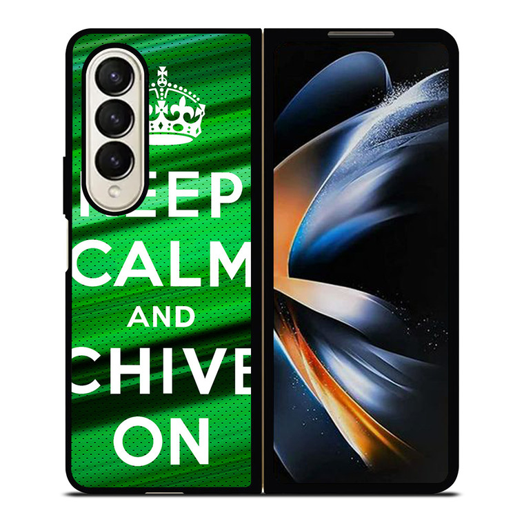 KEEP CALM AND CHIVE ON Samsung Galaxy Z Fold 4 Case Cover