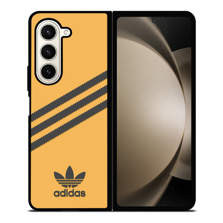 ADIDAS ORIGINALS STRIPES ORANGE BLACK Samsung Galaxy Z Fold 5 Case Cover