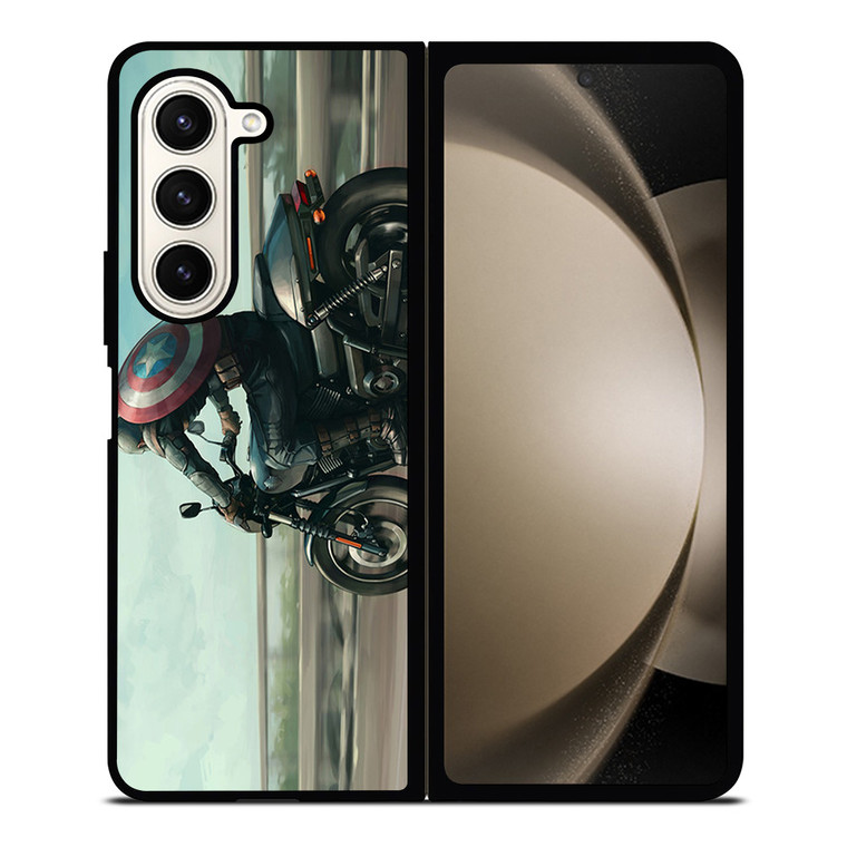 CAPTAIN AMERICA AVENGERS RIDING Samsung Galaxy Z Fold 5 Case Cover