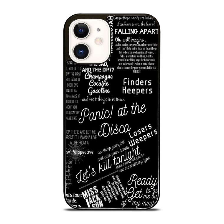 PANIC AT THE DISCO LYRIC iPhone 12 Case Cover