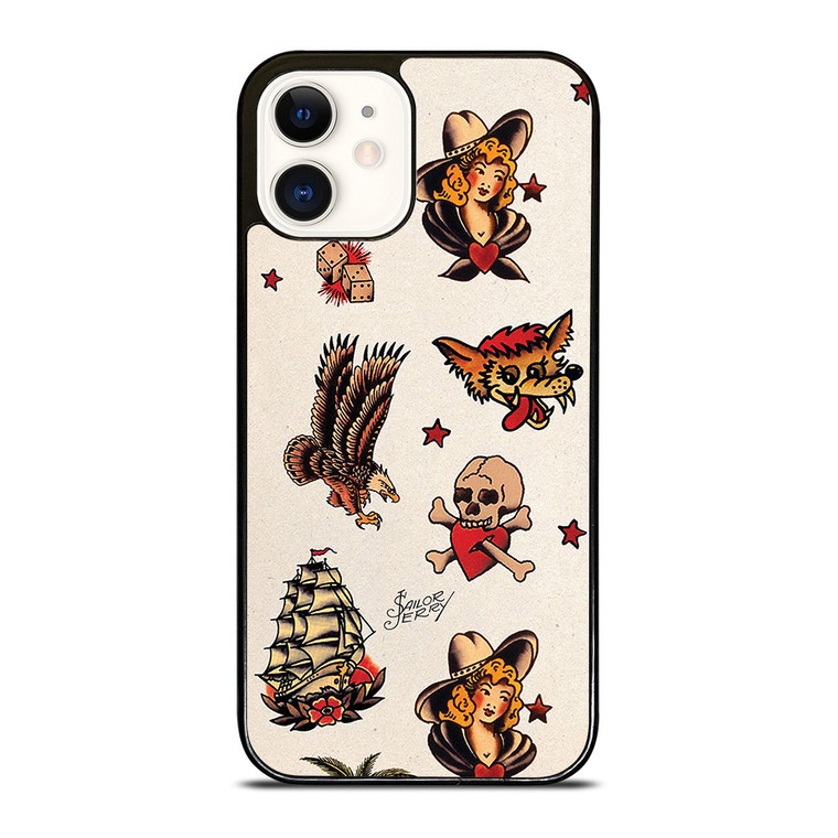 SAILOR JERRY TATTOO PATTERNS iPhone 12 Case Cover