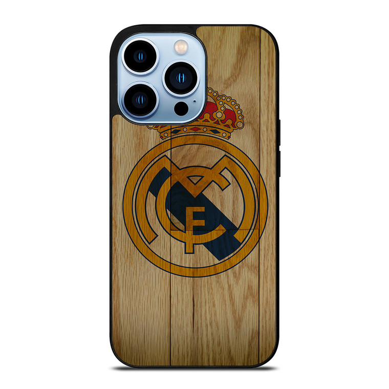 REAL MADRID FC WOODEN iPhone 13 Pro Max Case Cover