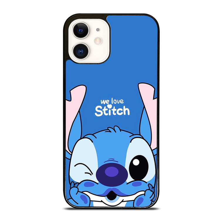 WE LOVE STITCH AND LILO CARTOON iPhone 12 Case Cover