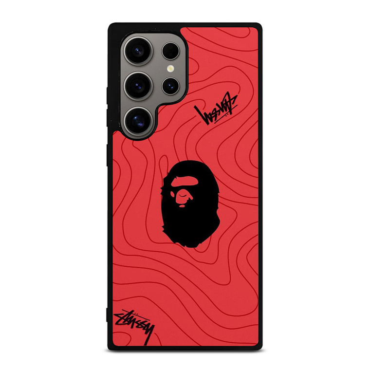 BATHING APE BAPE STUSSY LOGO Samsung Galaxy S24 Ultra Case Cover