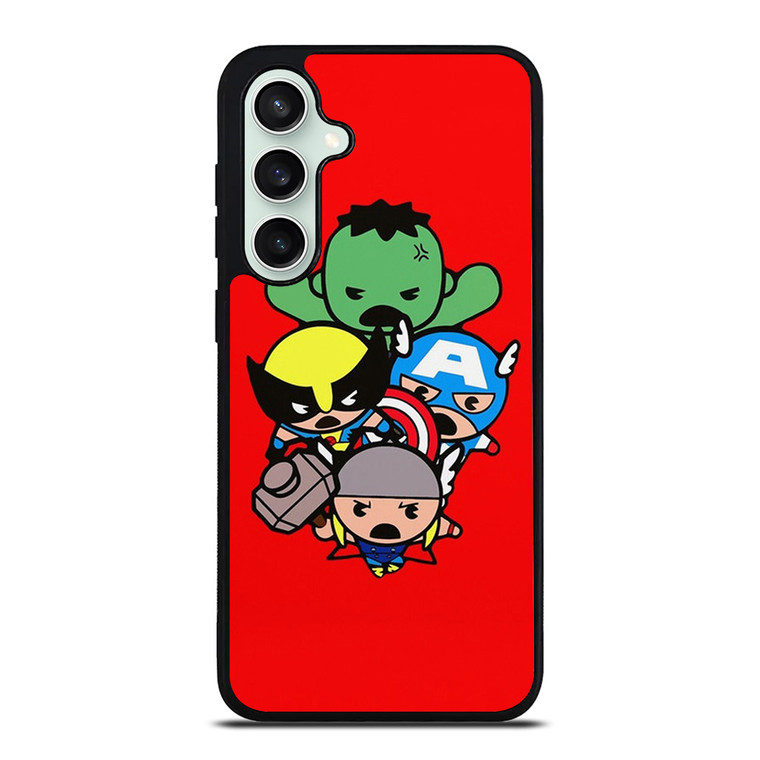 KAWAII CAPTAIN AMERICA HULK THOR WOLVERINE Marvel Avengers Samsung Galaxy S23 FE Case Cover