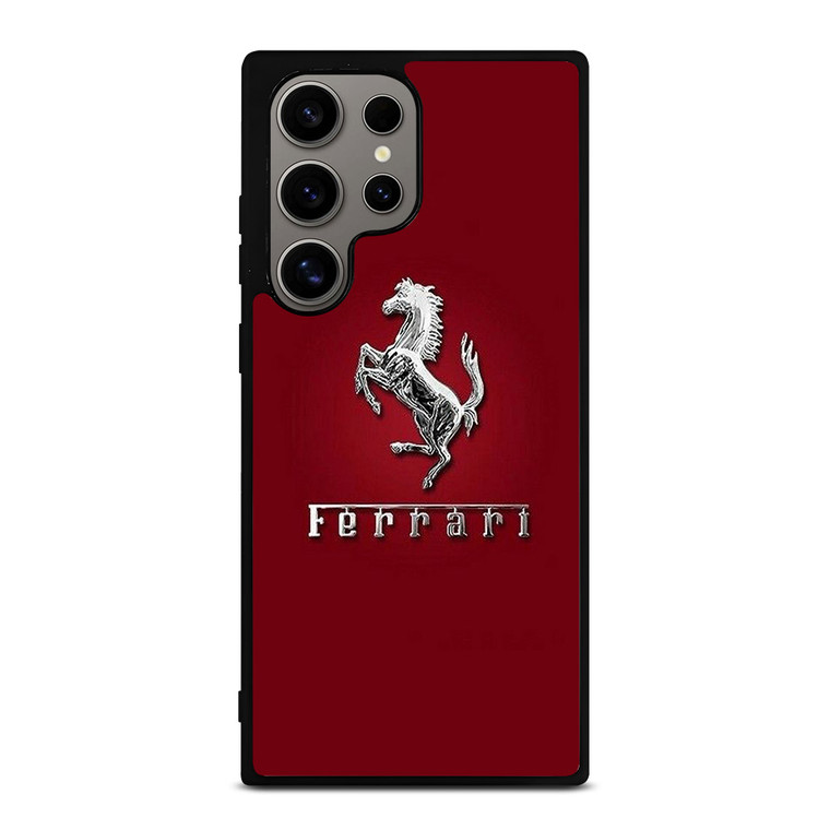 FERRARI LOGO SILVER EMBLEM Samsung Galaxy S24 Ultra Case Cover