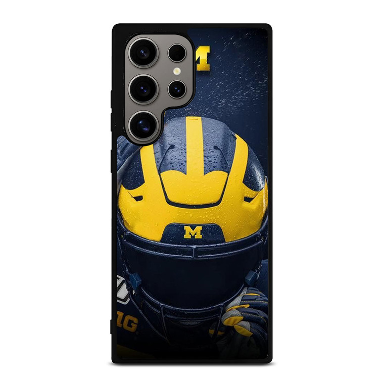 MICHIGAN WOLVERINES LOGO FOOTBALL HELMET Samsung Galaxy S24 Ultra Case Cover