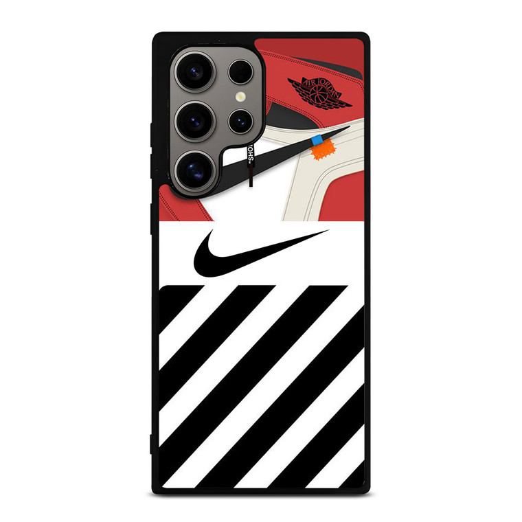 NIKE AIR JORDAN SHOES OFF WHITE LOGO Samsung Galaxy S24 Ultra Case Cover