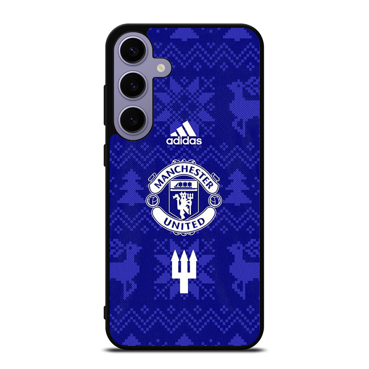 MANCHESTER UNITED FC LOGO FOOTBALL BLUE ICON Samsung Galaxy S24 Plus Case Cover