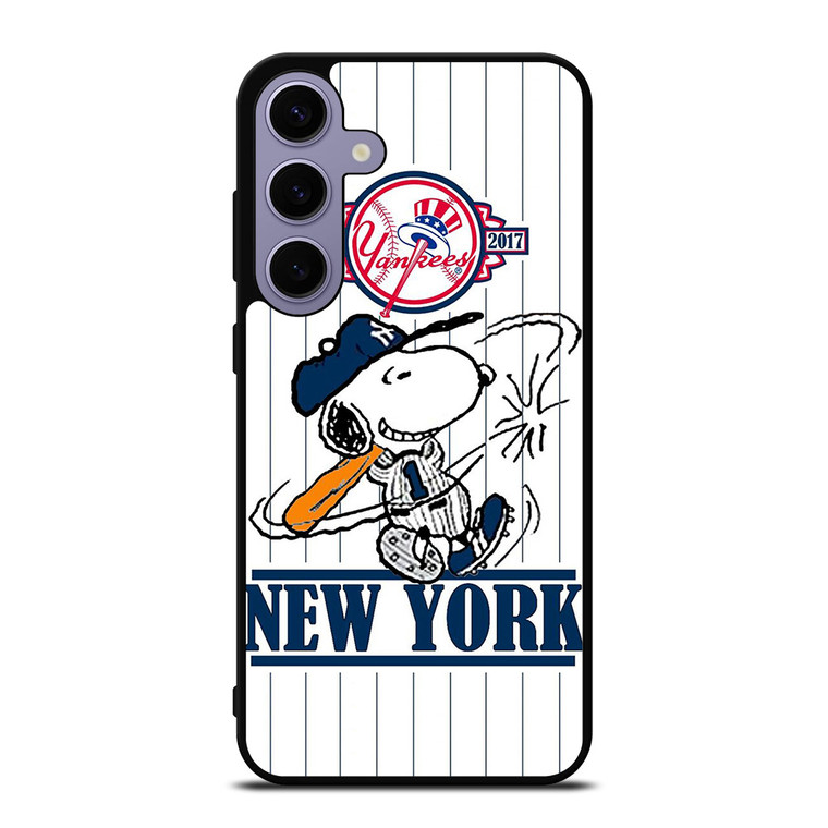 NEW YORK YANKEES LOGO BASEBALL SNOOPY THE PEANUTS Samsung Galaxy S24 Plus Case Cover