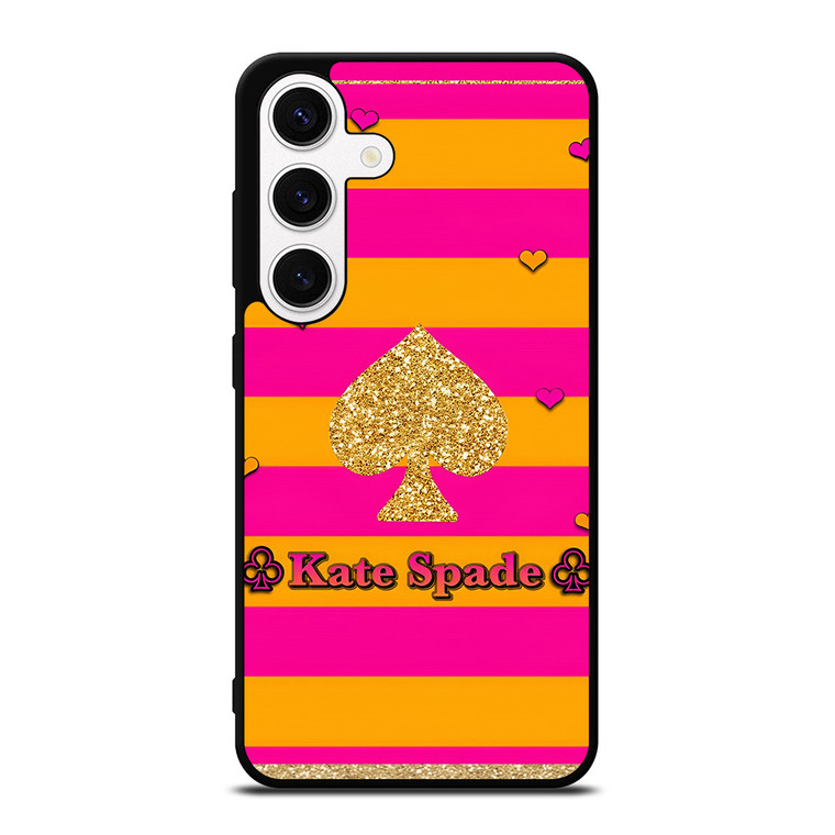 KATE SPADE NEW YORK YELLOW PINK STRIPES ICON Samsung Galaxy S24 Case Cover