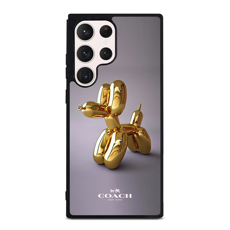 COACH NEW YORK LOGO GOLD DOG BALLOON Samsung Galaxy S23 Ultra Case Cover