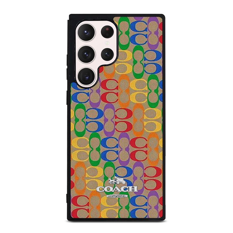 COACH NEW YORK RAINBOW PATTERN ICON Samsung Galaxy S23 Ultra Case Cover