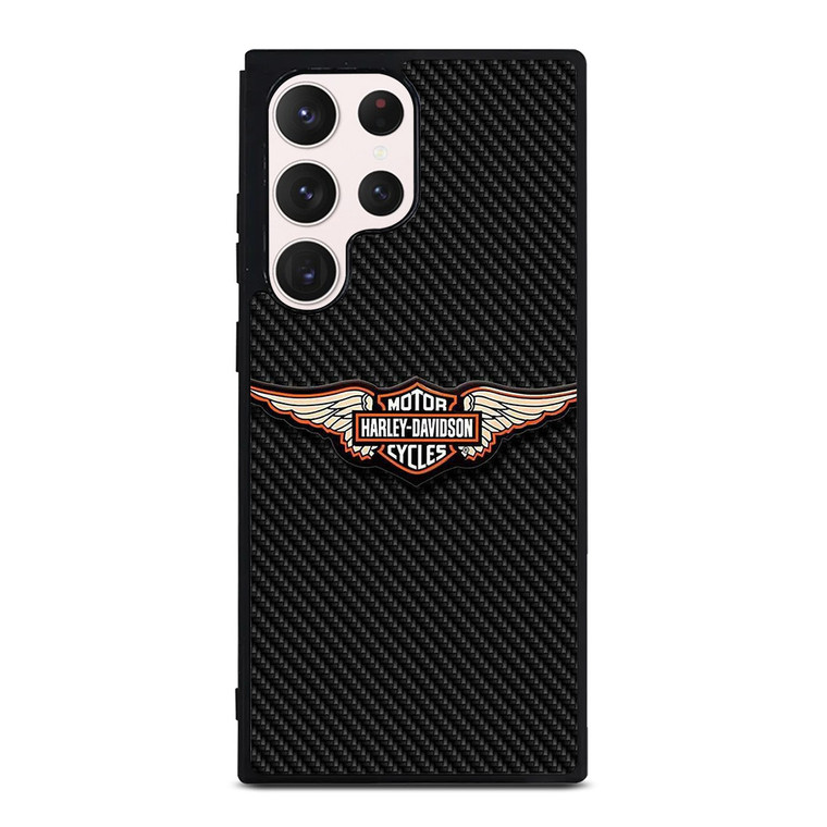 HARLEY DAVIDSON LOGO MOTORCYCLES COMPANY CARBON Samsung Galaxy S23 Ultra Case Cover