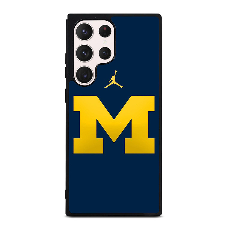 MICHIGAN WOLVERINES AIR JORDAN LOGO FOOTBALL Samsung Galaxy S23 Ultra Case Cover