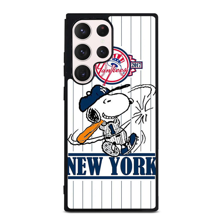 NEW YORK YANKEES LOGO BASEBALL SNOOPY THE PEANUTS Samsung Galaxy S23 Ultra Case Cover