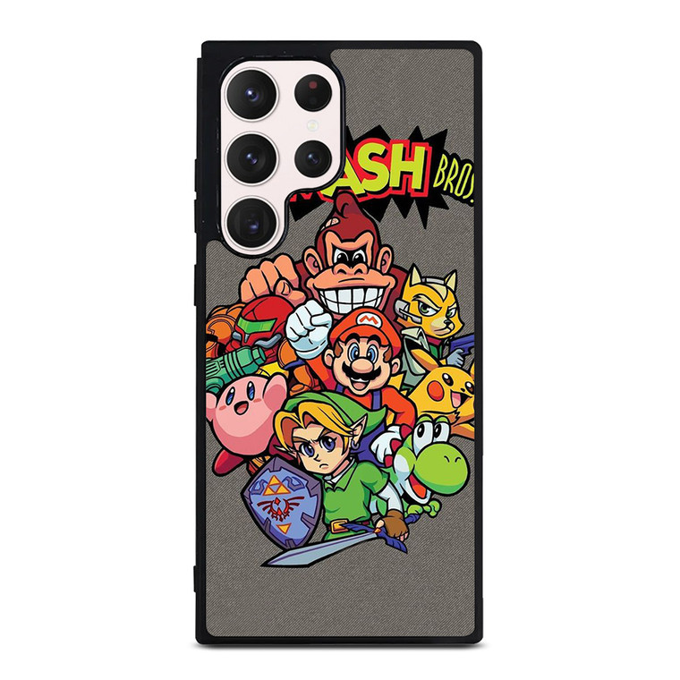NINTENDO GAME CHARACTER SUPER SMASH BROSS AND FRIENDS Samsung Galaxy S23 Ultra Case Cover