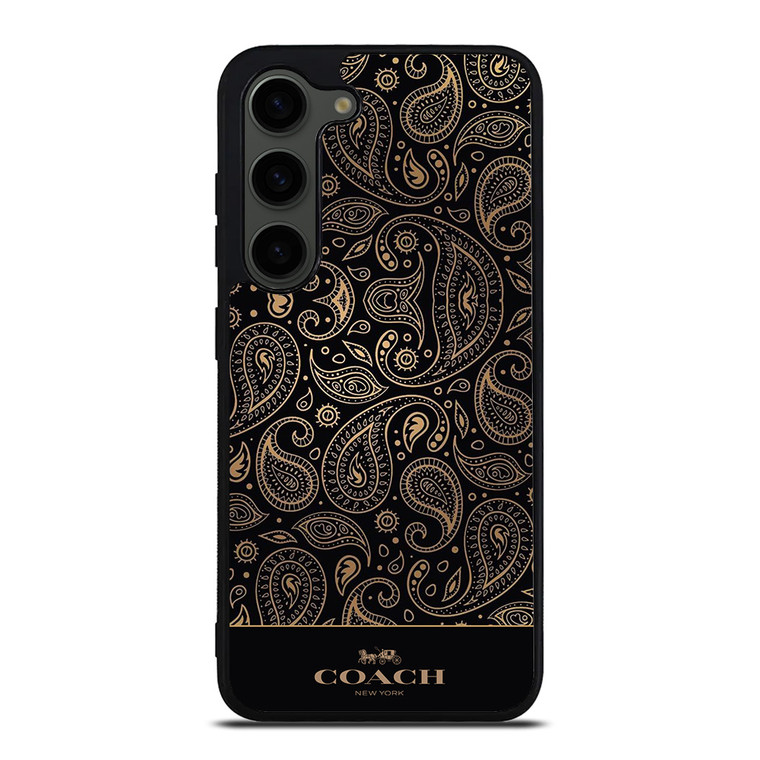 COACH NEW YORK LOGO BATIK BLACK PATTERN Samsung Galaxy S23 Plus Case Cover