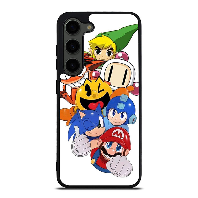 GAME CHARACTER MARIO BROSS SONIC PAC MAN Samsung Galaxy S23 Plus Case Cover