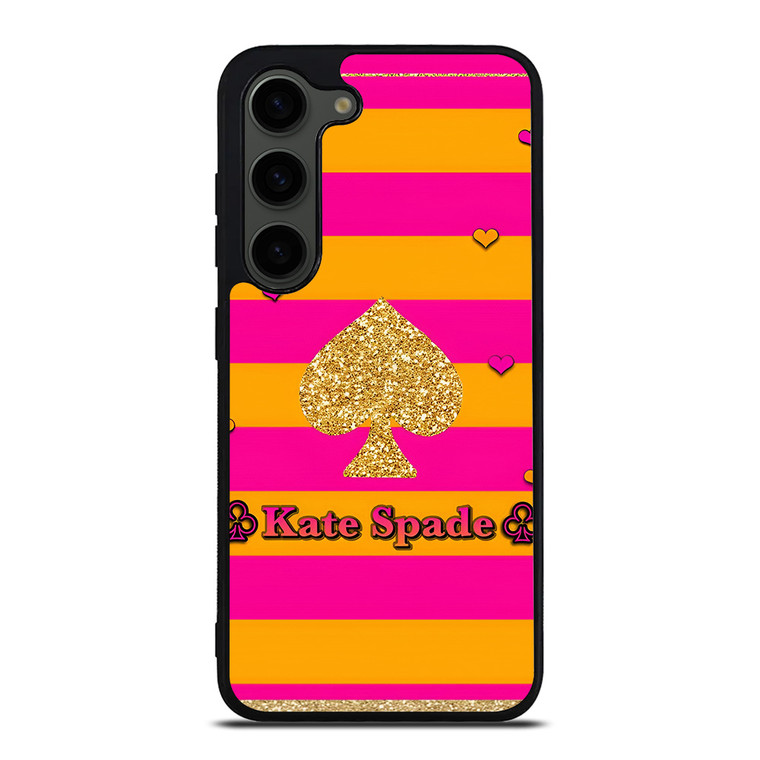 KATE SPADE NEW YORK YELLOW PINK STRIPES ICON Samsung Galaxy S23 Plus Case Cover