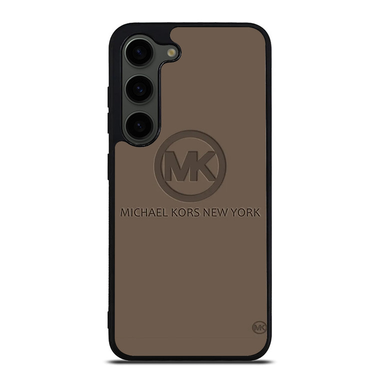 MICHAEL KORS NEW YORK LOGO BROWN Samsung Galaxy S23 Plus Case Cover