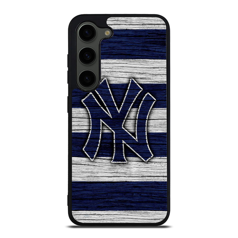 NEW YORK YANKEES BASEBALL TEAM WOODEN LOGO Samsung Galaxy S23 Plus Case Cover