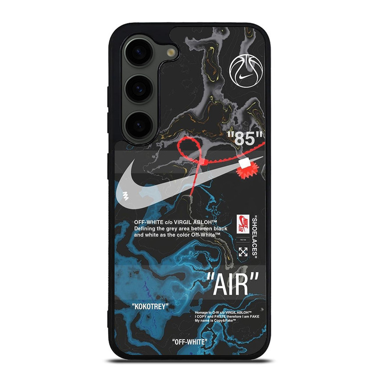 NIKE AIR JORDAN OFF WHITE BLACK MARBLE Samsung Galaxy S23 Plus Case Cover