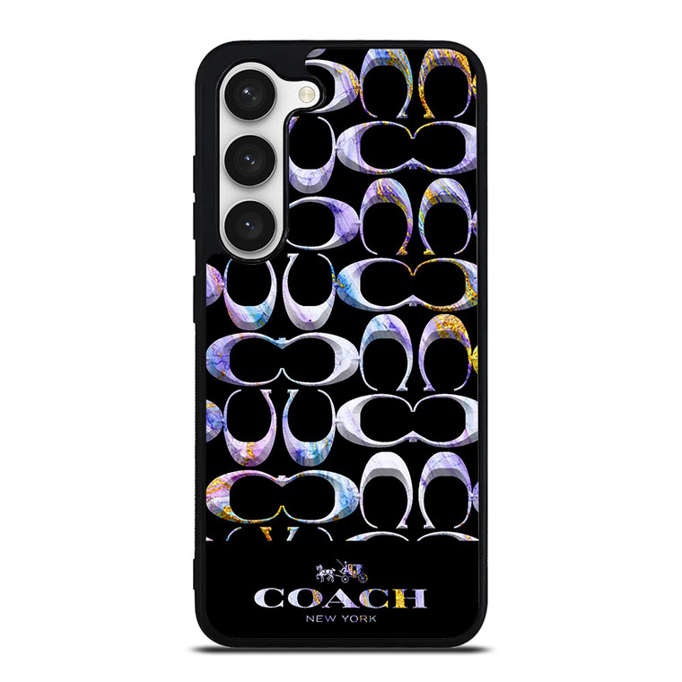 COACH NEW YORK COLORFULL MARBLE ICON Samsung Galaxy S23 Case Cover