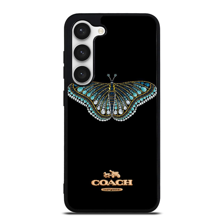 COACH NEW YORK DIAMOND BUTTERFLY Samsung Galaxy S23 Case Cover