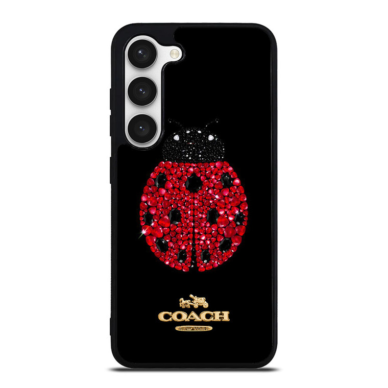 COACH NEW YORK LOGO DIAMOND LADYBUG Samsung Galaxy S23 Case Cover