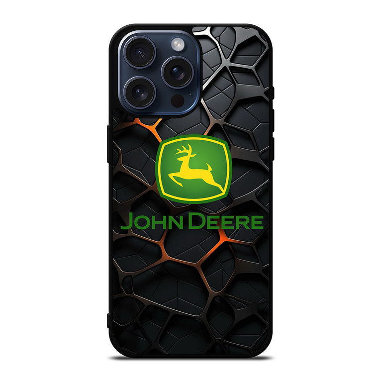JOHN DEERE TRACTOR LOGO STEEL EMBLEM iPhone 15 Pro Max Case Cover