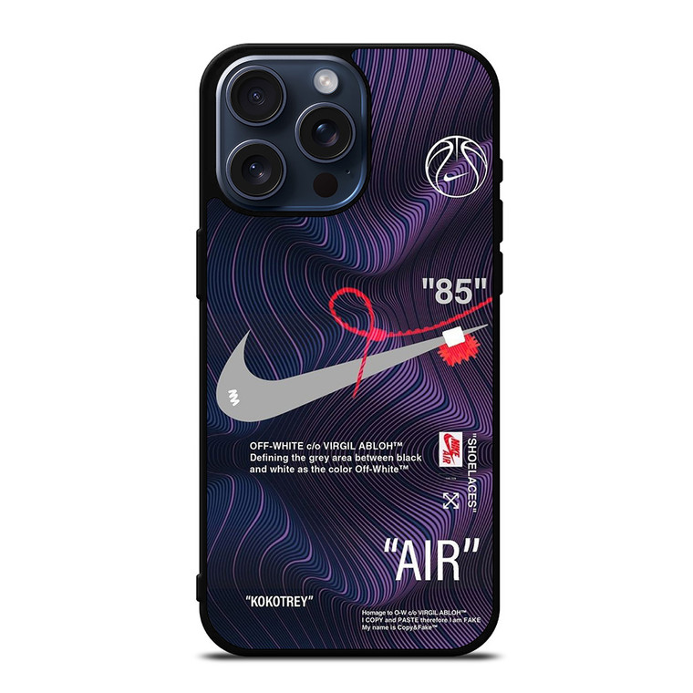 NIKE AIR JORDAN OFF WHITE PURPLE iPhone 15 Pro Max Case Cover