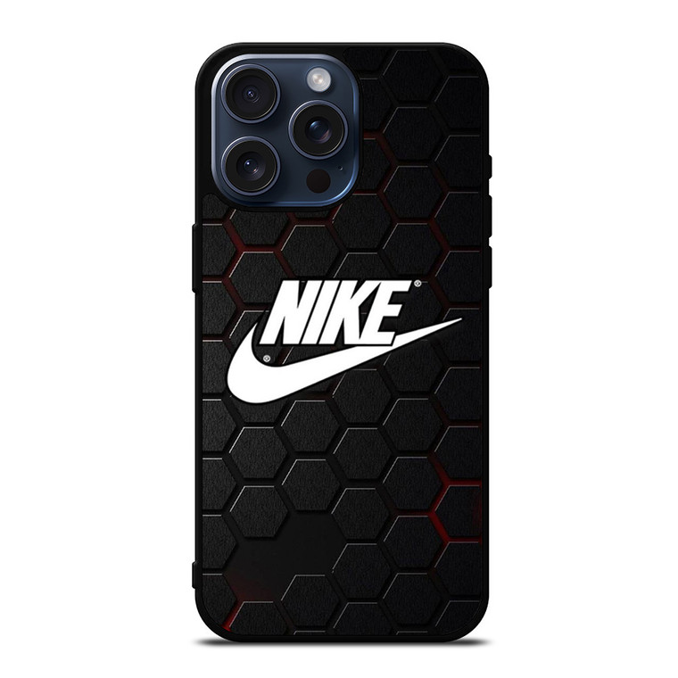 NIKE LOGO HEXAGONAL METAL iPhone 15 Pro Max Case Cover