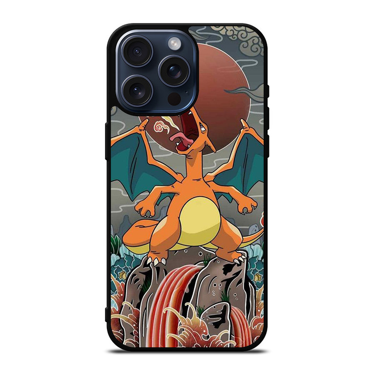 POKEMON POCKET MONSTERS CHARIZAR ART iPhone 15 Pro Max Case Cover