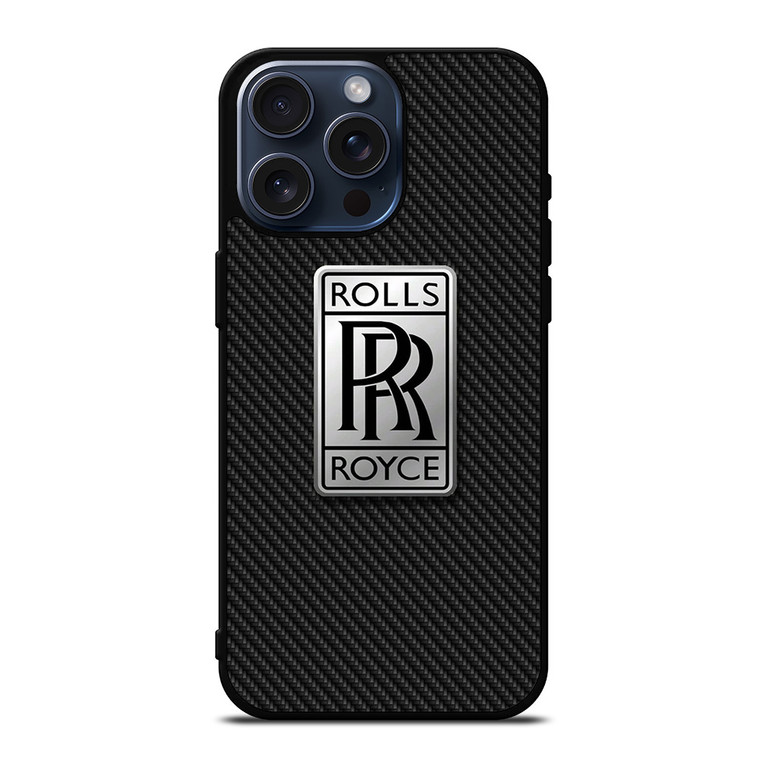 ROLLS ROYCE CAR LOGO CARBON iPhone 15 Pro Max Case Cover