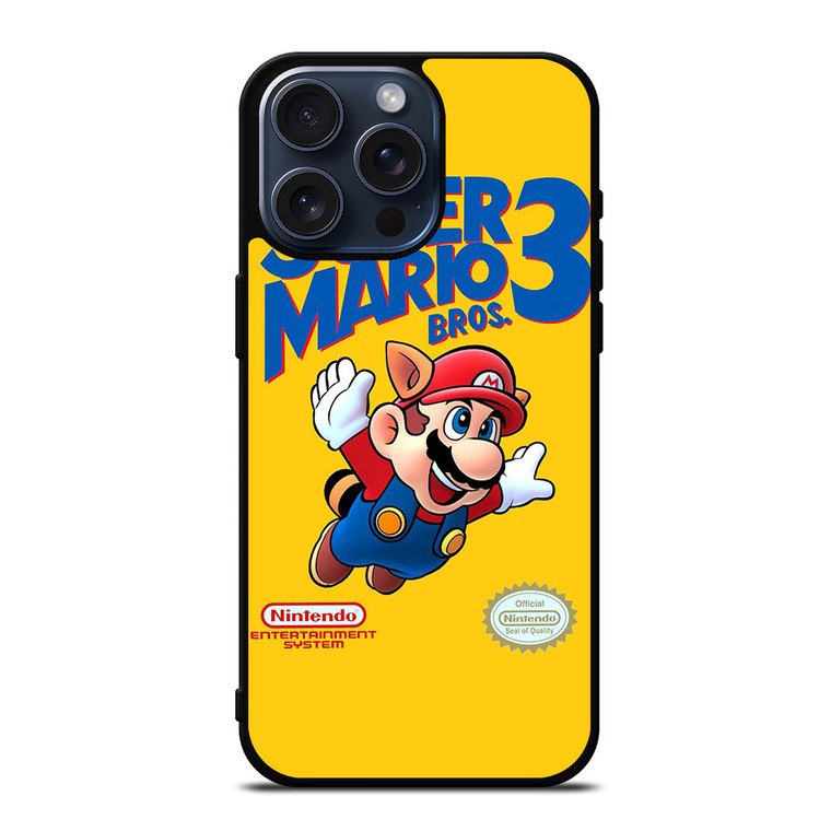 SUPER MARIO BROS 3 NES COVER RETRO iPhone 15 Pro Max Case Cover