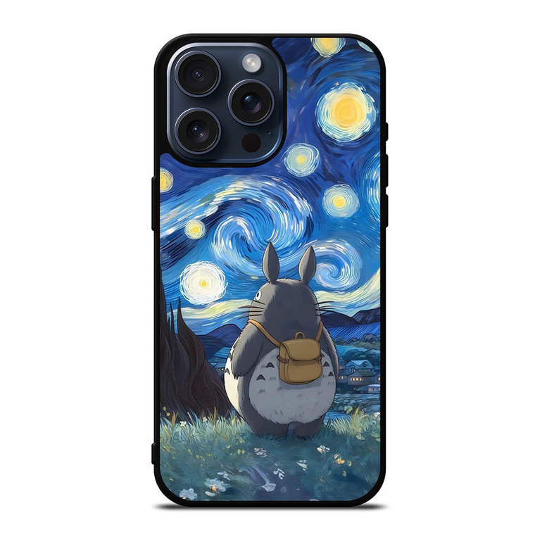 TOTORO MY NEIGHBOR VAN GOGH iPhone 15 Pro Max Case Cover