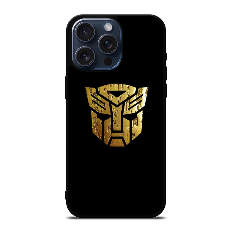 TRANSFORMERS AUTOBOT LOGO GOLD iPhone 15 Pro Max Case Cover