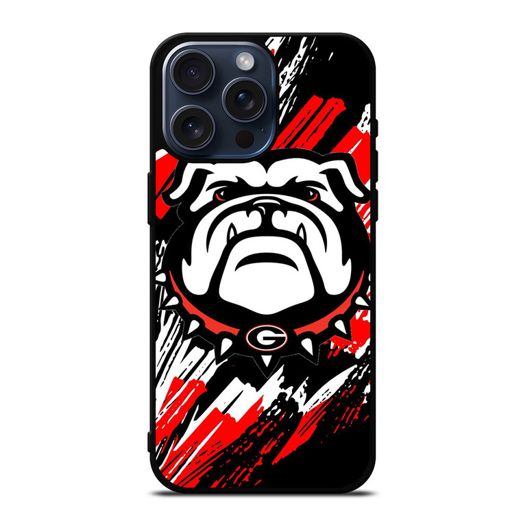 UGA UNIVERSITY OF GEORGIA BULLDOGS LOGO iPhone 15 Pro Max Case Cover