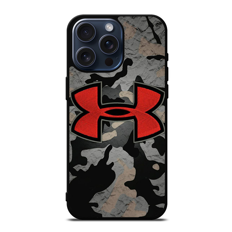 UNDER ARMOUR LOGO RED CAMO iPhone 15 Pro Max Case Cover