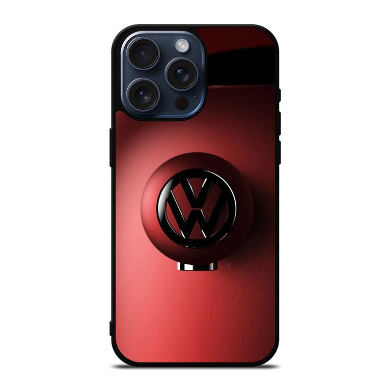 VW VOLKSWAGEN CAR LOGO RED iPhone 15 Pro Max Case Cover