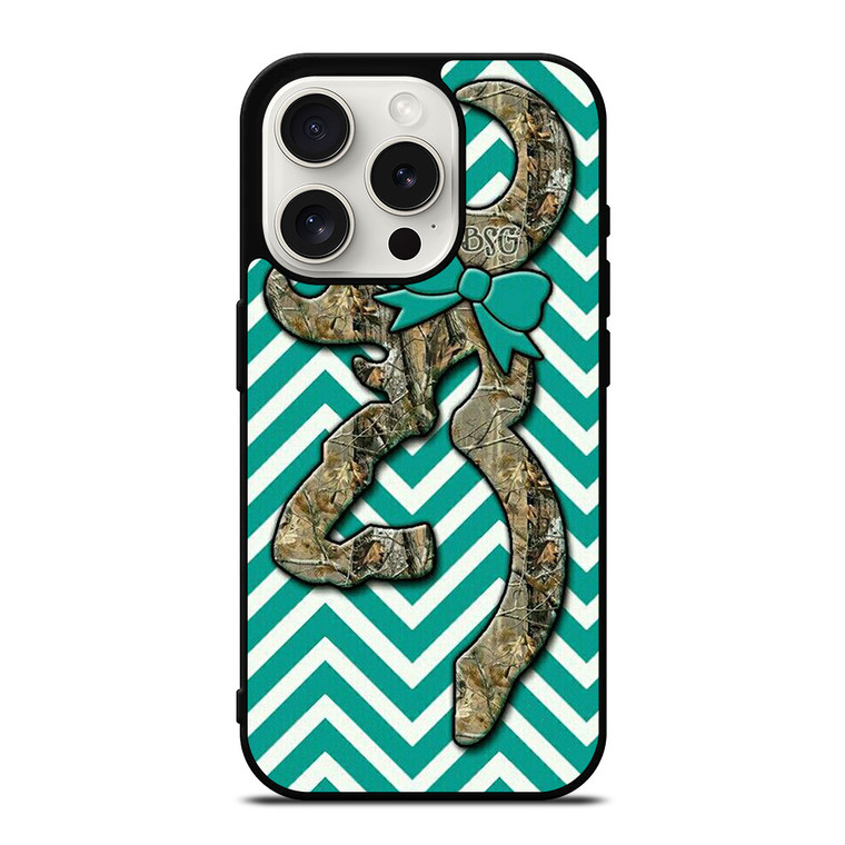 COUNTRY GAL CAMO BROWNING CHEVRON iPhone 15 Pro Case Cover