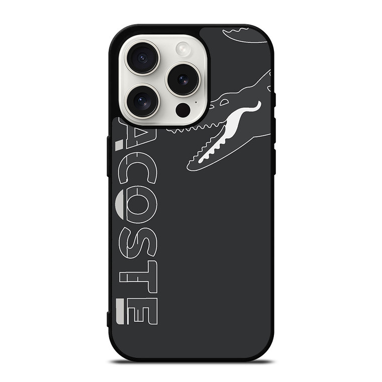 LACOSTE CROC LOGO GRAY ICON iPhone 15 Pro Case Cover