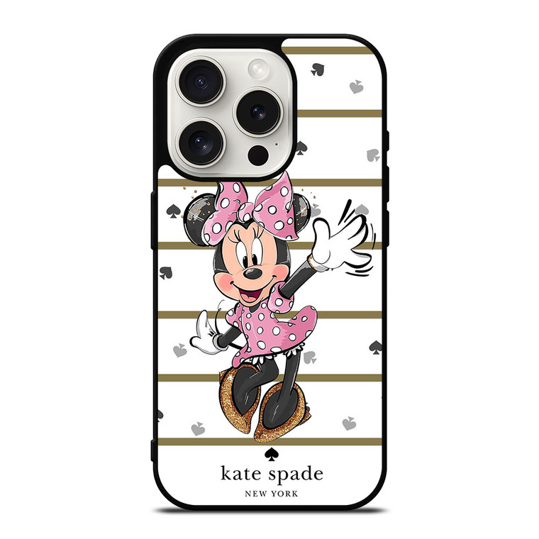 MINNIE MOUSE DISNEY KATE SPADE NEW YORK LOGO iPhone 15 Pro Case Cover