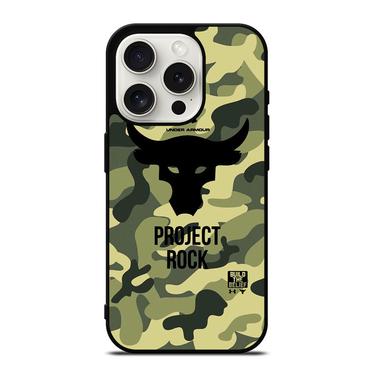 UNDER ARMOUR LOGO PROJECT ROCK CAMO iPhone 15 Pro Case Cover