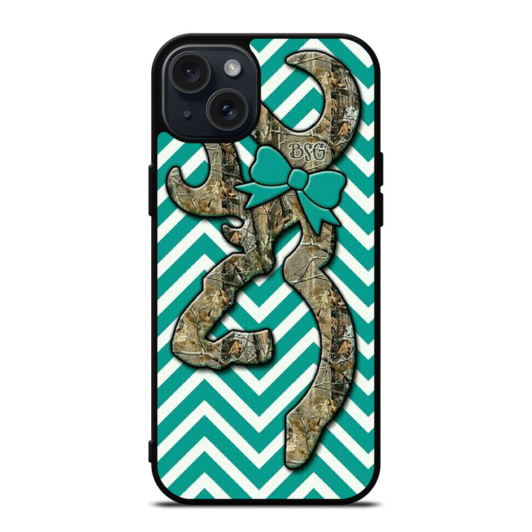 COUNTRY GAL CAMO BROWNING CHEVRON iPhone 15 Plus Case Cover