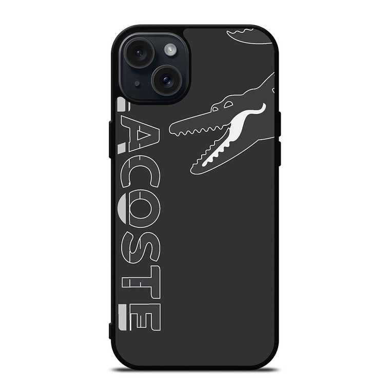 LACOSTE CROC LOGO GRAY ICON iPhone 15 Plus Case Cover