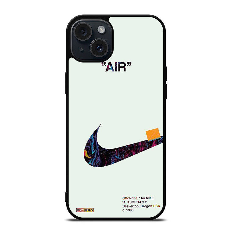 OFF WHITE FOR NIKE AIR JORDAN LOGO iPhone 15 Plus Case Cover
