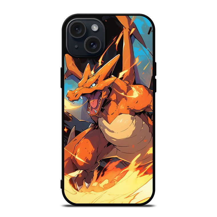 POKEMON CHARIZAR POCKET MONSTERS ART iPhone 15 Plus Case Cover